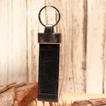 Schlüsselanhänger schwarz Leder Band destino - schluesselanhaenger leder breit 3cm schwarz schrift destino